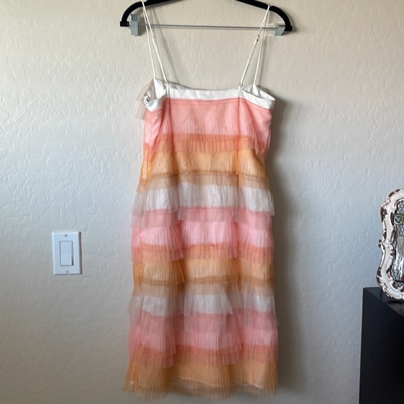 Lover+Friends tiered muli color tulle dress spaghetti straps fully size Small. - Picture 2 of 11